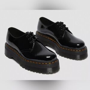 Dr. Martens Patent Leather Black Platform Oxfords W9 M 10